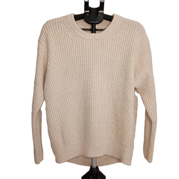 Athleta Sweaters - Athleta Cream White Oversized Ribbed Knit Heavy Weight Sweater Women’s Size M